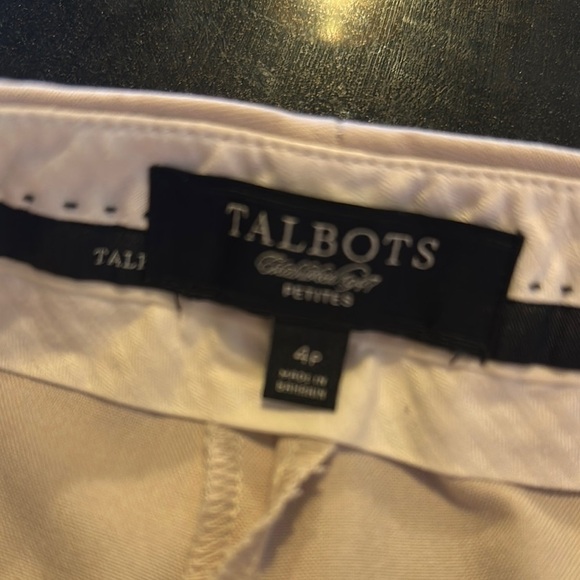 Women's Talbots Petites Classic  Beige Cropped Trousers Pants - Picture 7 of 9